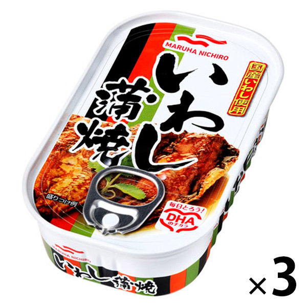 マルハニチロ いわし蒲焼 100g 1セット（1個×3） おかず・惣菜缶詰