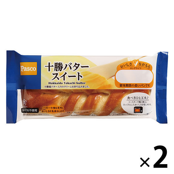 Pasco ロングライフパン 十勝バタースイート 1セット（1個×2） 敷島製パン