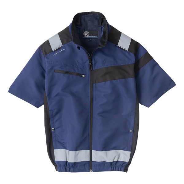 【稀少】コムデギャルソン ブルゾン 半袖 パフスリーブ リネン100％ ネイビー COMME des GARCONS コムデギャルソン FZ-B071 SHIRT フランス製