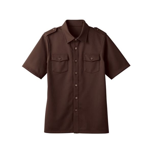 ボストン商会 男女兼用ニットシャツ チャ SS 00102 1枚 64-9064-53（直送品）