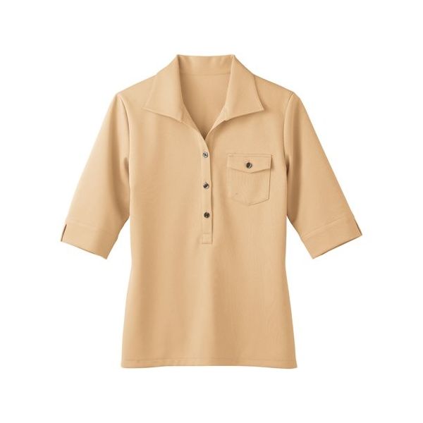 ボストン商会 レディニットシャツ ベージュ 07 00103 1枚 64-9064-71（直送品）