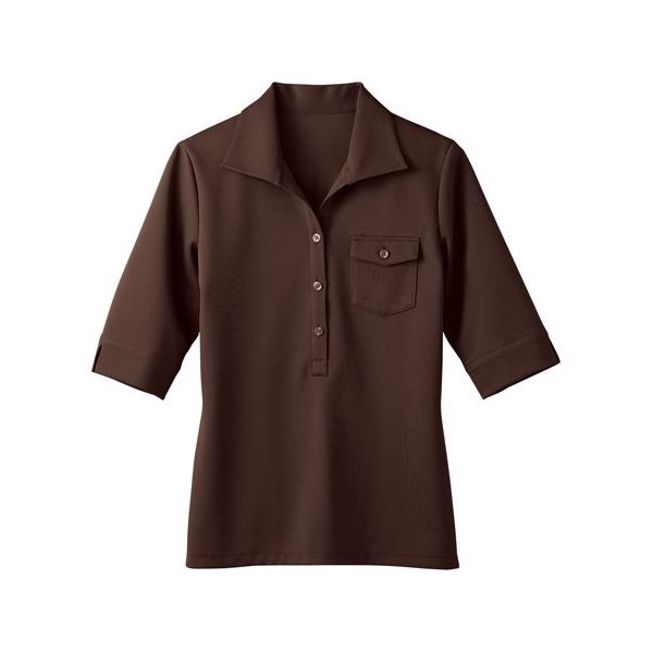 ボストン商会 レディニットシャツ チャ 13 00103 1枚 64-9064-79（直送品）