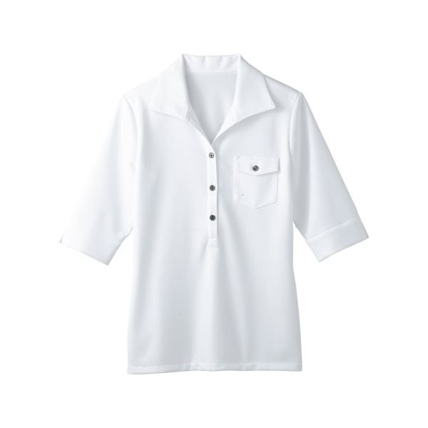 ボストン商会 レディニットシャツ シロ 09 00103 1枚 64-9064-82（直送品）