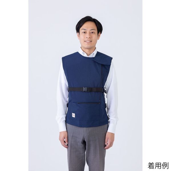 メディカル・エイド ペースメーカ・ICD等電磁波防護服 MGワークベストEX 右胸部用 カーキー MGWEXD-01RXXKH 1個（直送品）
