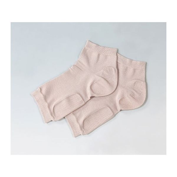 アズワン かかと・ツルツル シルクサポーター 保湿2か所タイプ 65-3968-56 1足（直送品）