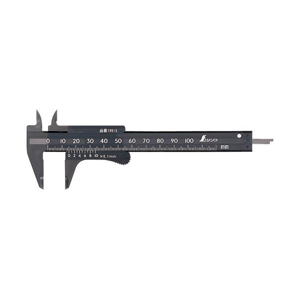 シンワ測定 プラノギス ポッケ 100mm 校正証明書付 19515 1本 61-6164-75-20（直送品）