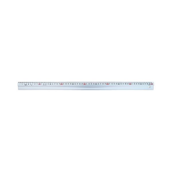 シンワ測定 アルミ直尺 スーパーアル助60cm コルク板付属 英語版校正証明書付 65378 1本 61-6163-16-56（直送品）