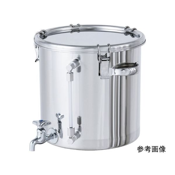 日東金属工業 蛇口・液面計付ステンレス密閉容器 65L CTH-W-LV-43 1個 65-5712-15（直送品）