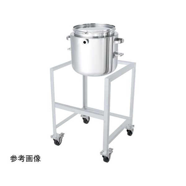 日東金属工業 鏡板型ジャケット密閉容器 バンド式 架台付 45L DT-CTL-J