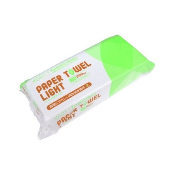 川西工業 ペーパータオルライト 小判 200枚×40袋 6911 1パック(8000枚) 65-8896-52（直送品）