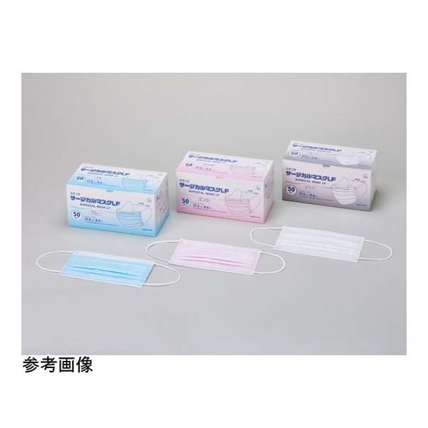 ハクゾウメディカル ハクゾウサージカルマスク ブルー 50枚入 3087531 1箱(50枚) 67-4504-79（直送品）