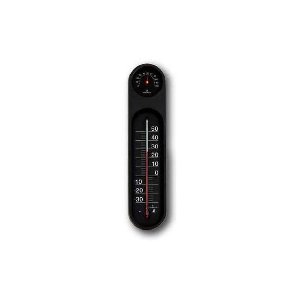 シンワ測定 温湿度計 PCオーバルブラック&ブラック 48926 1個 64-5862-31（直送品）