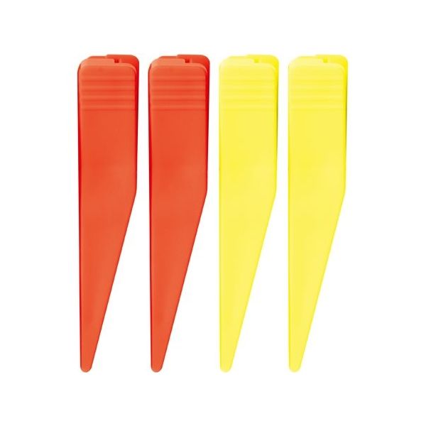 シンワ測定 標尺クリップ 巾60mm用 赤・黄 各2個入 74192 1パック(4個) 67-4763-08（直送品）