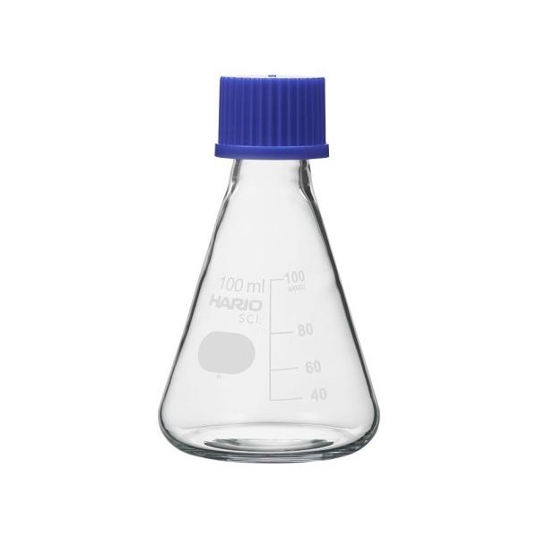 HARIO ねじ口三角フラスコ 100mL 12個入 NSF-100-SCI 1箱(12個) 64-0916-87（直送品）