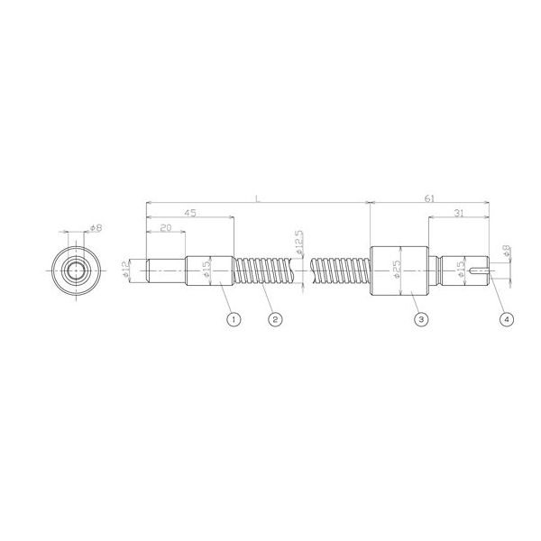 ケンコー・トキナー シングルライトガイド 2000mm φ8 FG8S-2000F 1個 67-4572-70（直送品）