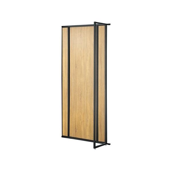 アズワン UR壁面タイプ W90×H210cm【 連結】【 ブラック枠×ラスティック柄パネル】 65-8761-43 1セット（直送品）