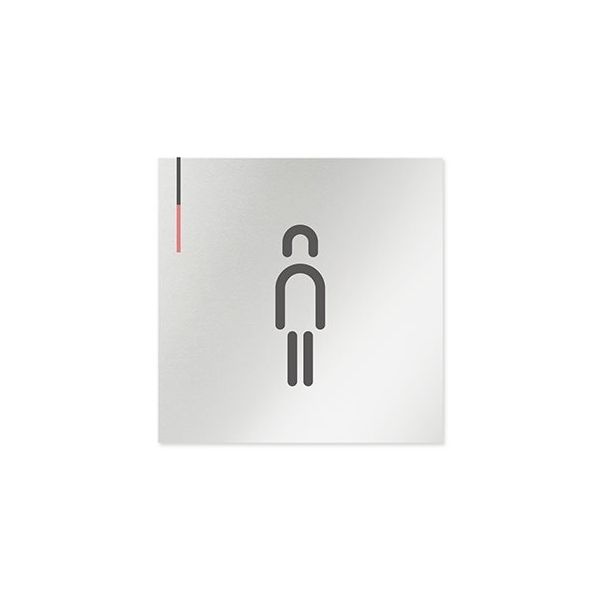 フジタ 室名札 アルミ板150角 会社向け グレーピンク 男子トイレ AL-1515 OB-NT1-0104 1枚 64-7729-55（直送品）