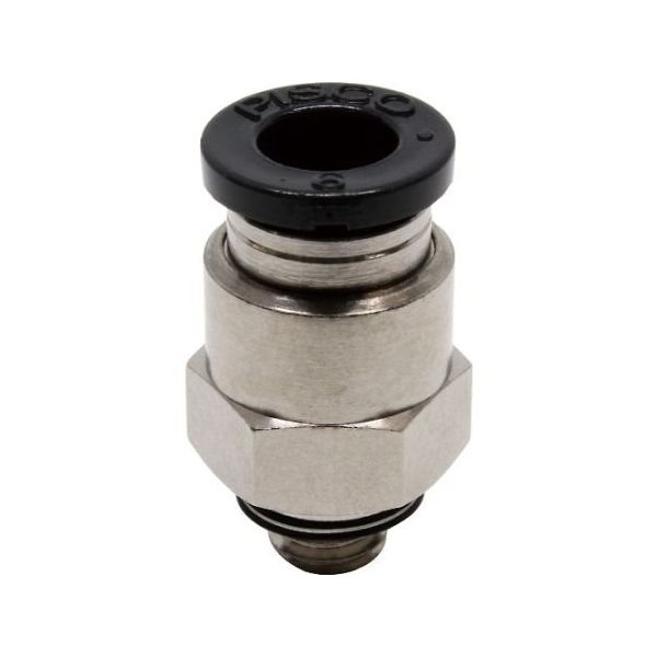 日本ピスコ チューブフィッティング ストレート 適合外径6mm 接続口径M6×1 PC6-M6 1個 61-1907-36（直送品）