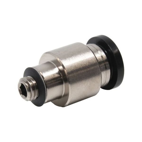 日本ピスコ チューブフィッティング 六角穴付ストレート チューブ6 接続口径M5×0.8 POC6-M5 1個 61-1907-54（直送品）