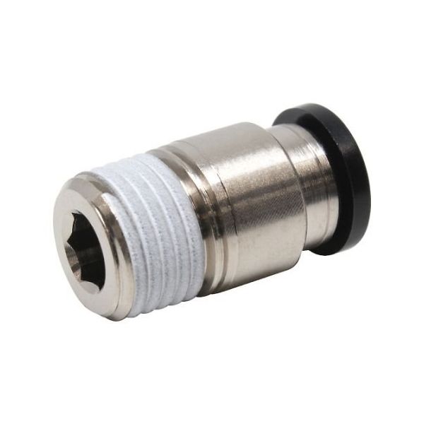 日本ピスコ チューブフィッティング 六角穴付ストレート チューブ8 接続口径R1/4 POC8-02 1個 61-1907-59（直送品）