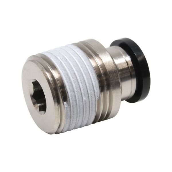 日本ピスコ チューブフィッティング 六角穴付ストレート チューブ8 接続口径R3/8 POC8-03 1個 61-1907-60（直送品）