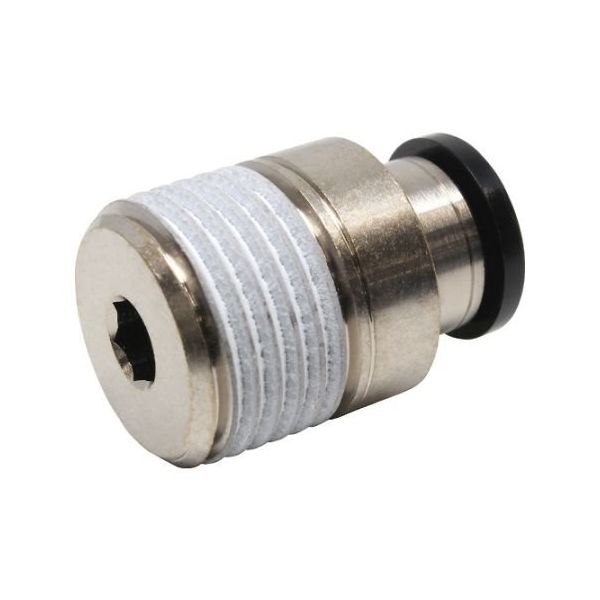 日本ピスコ チューブフィッティング 六角穴付ストレート チューブ10 接続口径R1/2 POC10-04 1個 61-1907-64（直送品）