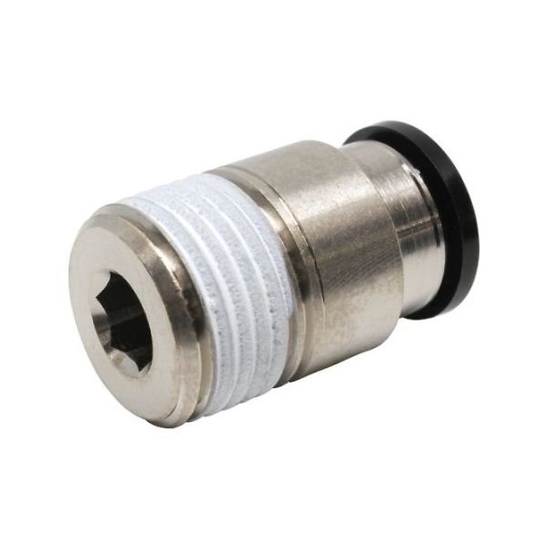 日本ピスコ チューブフィッティング 六角穴付ストレート チューブ12 接続口径R1/2 POC12-04 1個 61-1907-66（直送品）