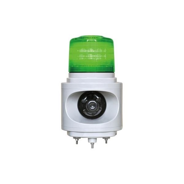 日惠製作所 音声合成報知器付LED回転灯 ニコボイス(緑) AC100V VL12V-100AG 1個 61-9997-35（直送品）