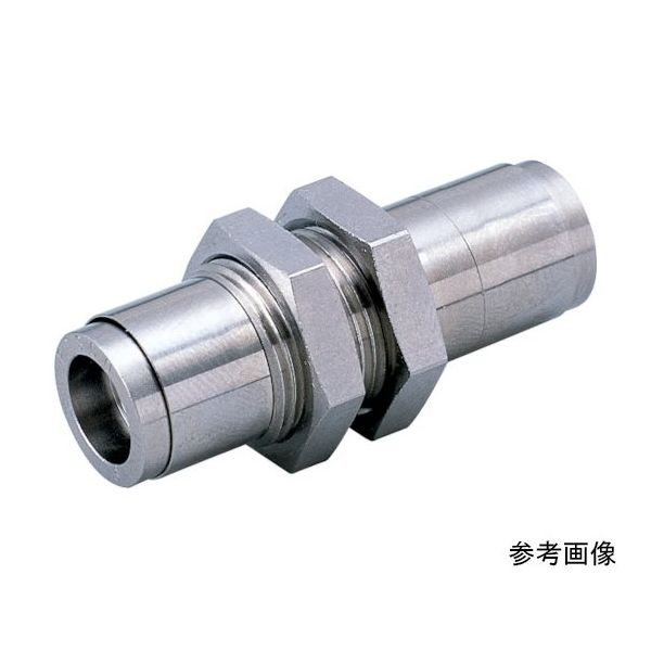 日本ピスコ チューブフィッティングブラス 隔壁ユニオン カバー付き KM8 1個 64-8581-89（直送品）