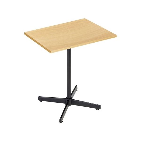アズワン カフェテーブル W50×D60cm 天板:エクリュ 脚:ブラック 65-9074-38 1台（直送品）