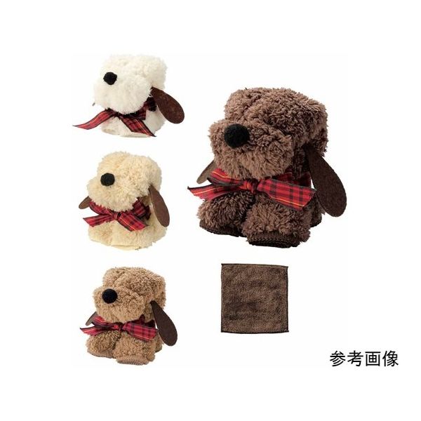 アズワン モコモコドッグタオルハンカチ 64個入 65-8118-57 1セット(64個)（直送品）
