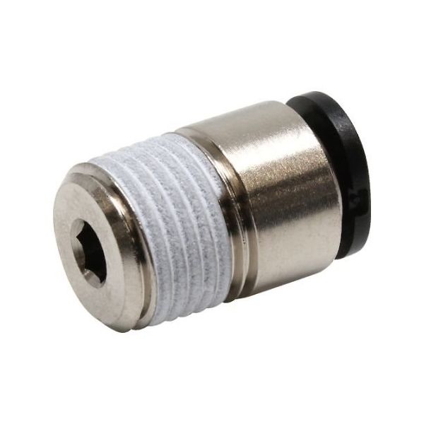 日本ピスコ チューブフィッティングミニ 六角穴付ストレート チューブ4 接続口径R1/8 POC4-01M 1個 61-1910-36（直送品）