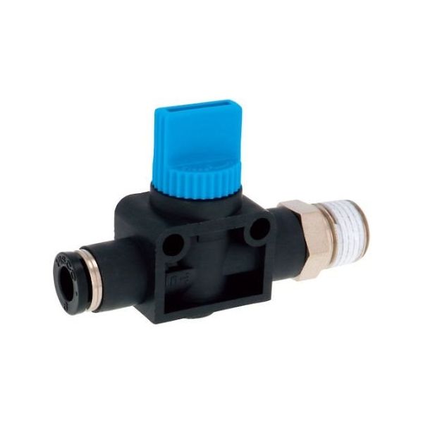 日本ピスコ ハンドバルブ ストレートA3方弁チューブ6出力R1/4 HV6-02 1個 64-4805-31（直送品）