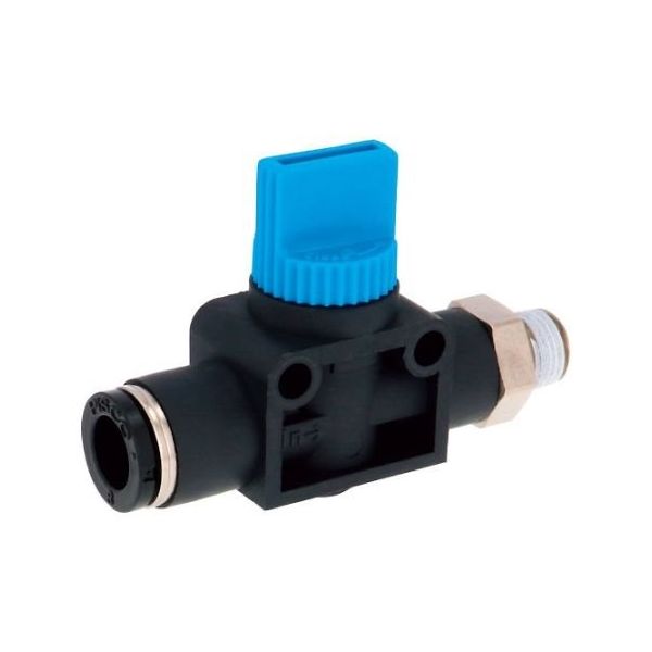 日本ピスコ ハンドバルブ ストレートA3方弁チューブ8出力R1/8 HV8-01 1個 64-4805-35（直送品）