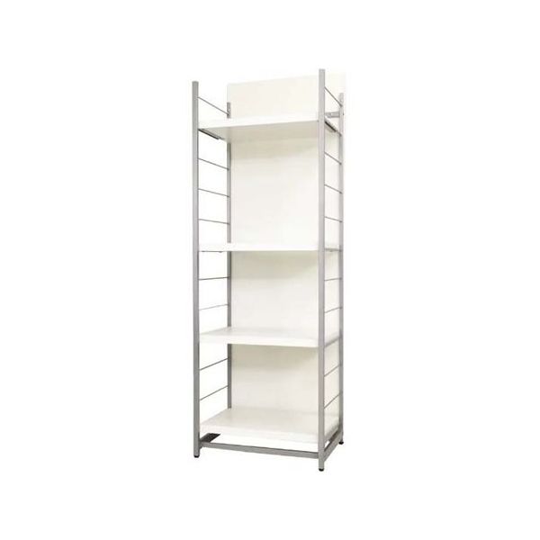 アズワン 間仕切りラック ミラー無し ホワイト W60cm 棚4段タイプ 65-8304-85 1セット（直送品）