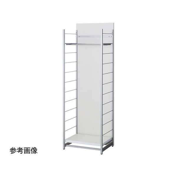 アズワン 間仕切りラック ミラー付き ホワイト W120cm ハンガータイプ 65-8304-90 1セット（直送品）