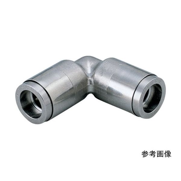 日本ピスコ チューブフィッティングブラス ユニオンエルボ カバー付き KV10 1個 64-8587-46（直送品）