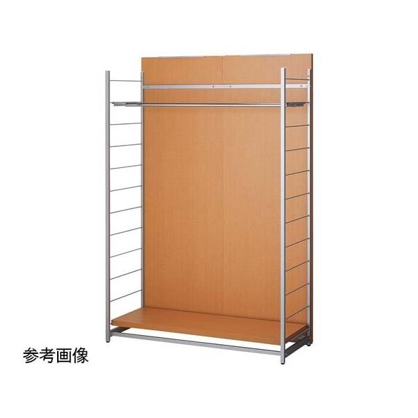 アズワン 間仕切りラック ミラー付き ナチュラル W60cm ハンガータイプ 65-8304-96 1セット（直送品）