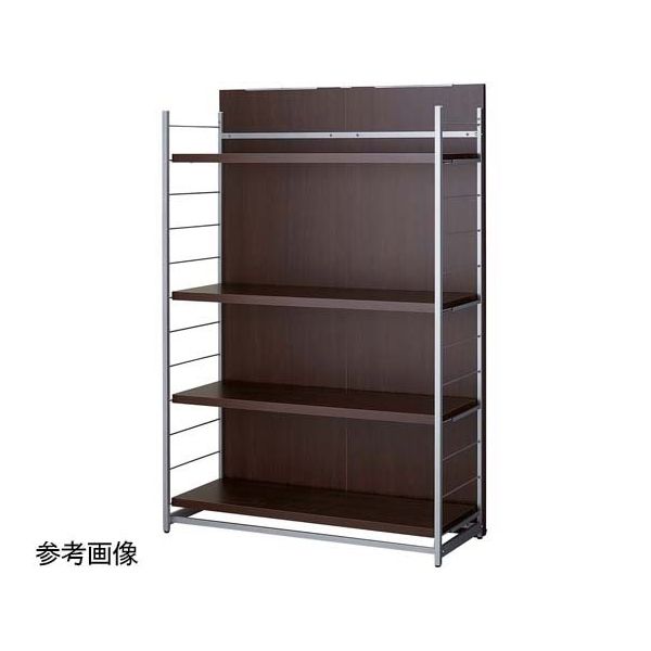 アズワン 間仕切りラック ミラー無し ブラウン W60cm 棚4段タイプ 65-8305-02 1セット（直送品）