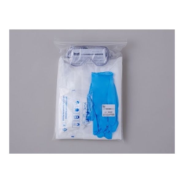 アズワン ハクゾウ感染防護具セットB 20袋×2ケース 67-4601-68 1組(40袋)（直送品）