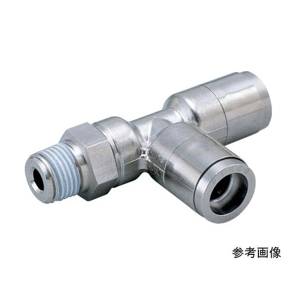 日本ピスコ チューブフィッティング ブラスブランチティ チューブ12 ネジR1/4 ゴムHNBR KD12-02 1個 64-8576-19（直送品）