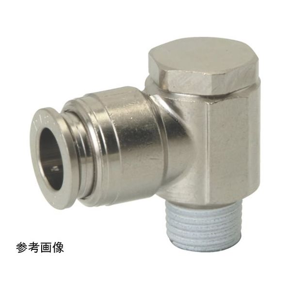 日本ピスコ チューブフィッティングブラスユニバーサルエルボ チューブ10ネジR1/2ゴムHNBRカバー無 KH10-04-1 1個（直送品）