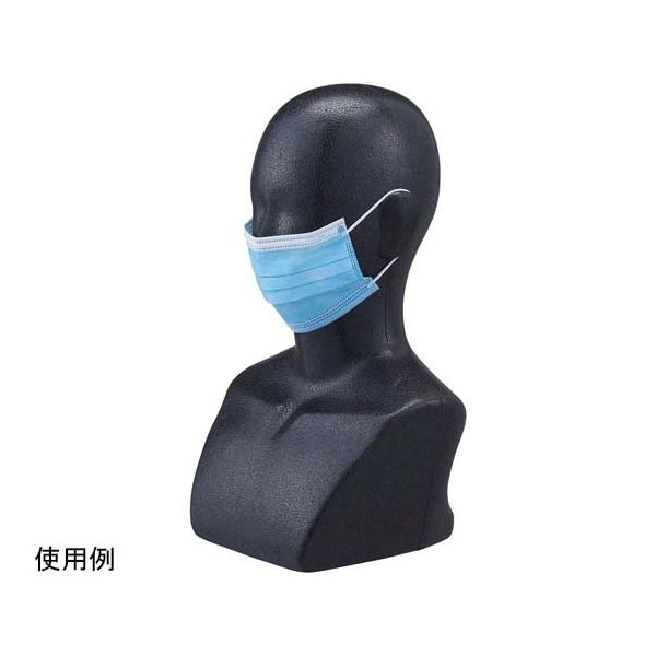 アズワン 卓上胸付きマネキンヘッド 顔有り 黒 65-8768-68 1個（直送品）