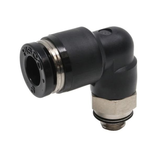 日本ピスコ チューブフィッティング エルボ 適合外径6mm 接続口径M6×1 PL6-M6 1個 61-1907-72（直送品）