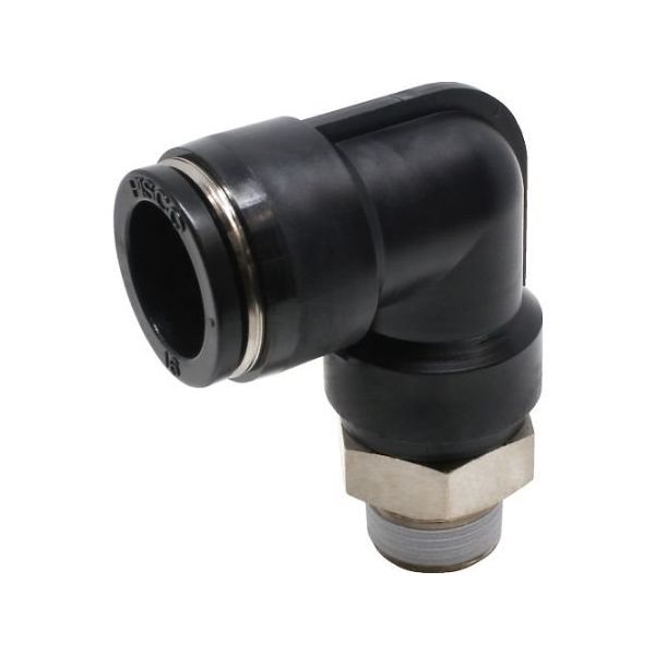 日本ピスコ チューブフィッティング エルボ 適合外径16mm 接続口径R3/8 PL16-03 1個 61-1907-86（直送品）