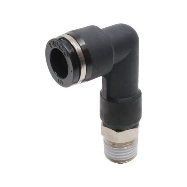 日本ピスコ チューブフィッティング ロングエルボ チューブ10 接続口径R1/4 PLL10-02 1個 61-1907-91（直送品）