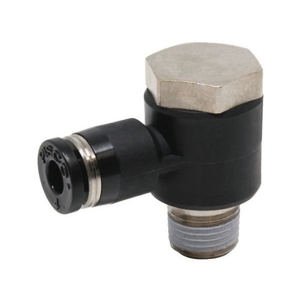 日本ピスコ チューブフィッティング ユニバーサルエルボチューブ4ネジ01 PH4-01 1個 61-1907-95（直送品）