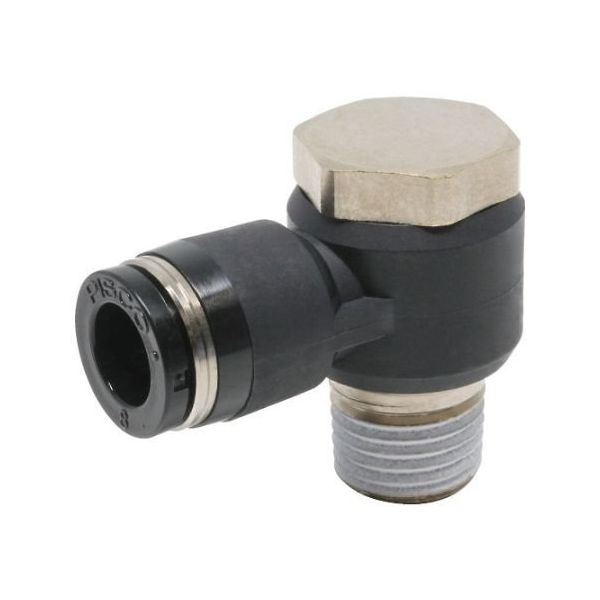 日本ピスコ チューブフィッティング ユニバーサルエルボチューブ8ネジ02 PH8-02 1個 61-1908-02（直送品）