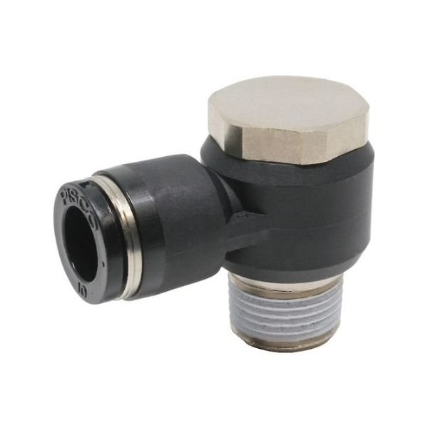 日本ピスコ チューブフィッティング ユニバーサルエルボチューブ0ネジ03 PH10-03 1個 61-1908-04（直送品）