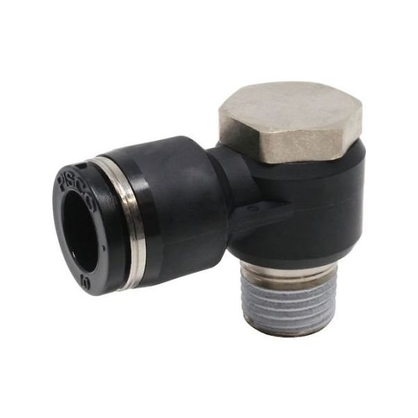 日本ピスコ チューブフィッティング ユニバーサルエルボチューブ0ネジ02 PH10-02 1個 61-1908-03（直送品）